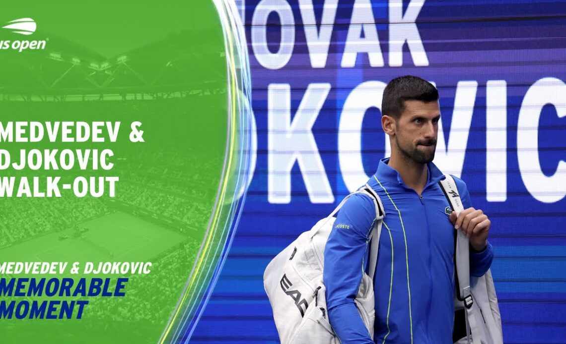 Medvedev & Djokovic Walk-Out | 2023 US Open