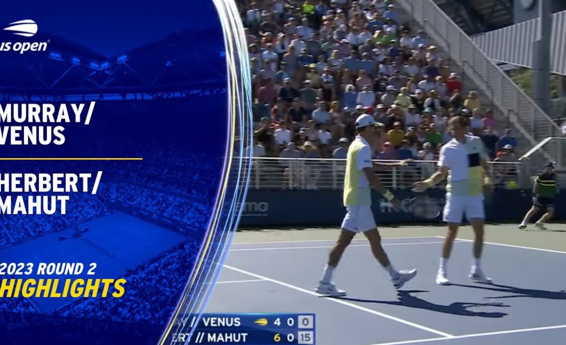 Murray/Venus vs. Herbert/Mahut Highlights | 2023 US Open Round 2