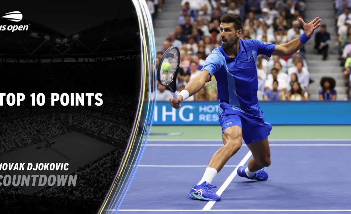Novak Djokovic | Top 10 Points | 2023 US Open