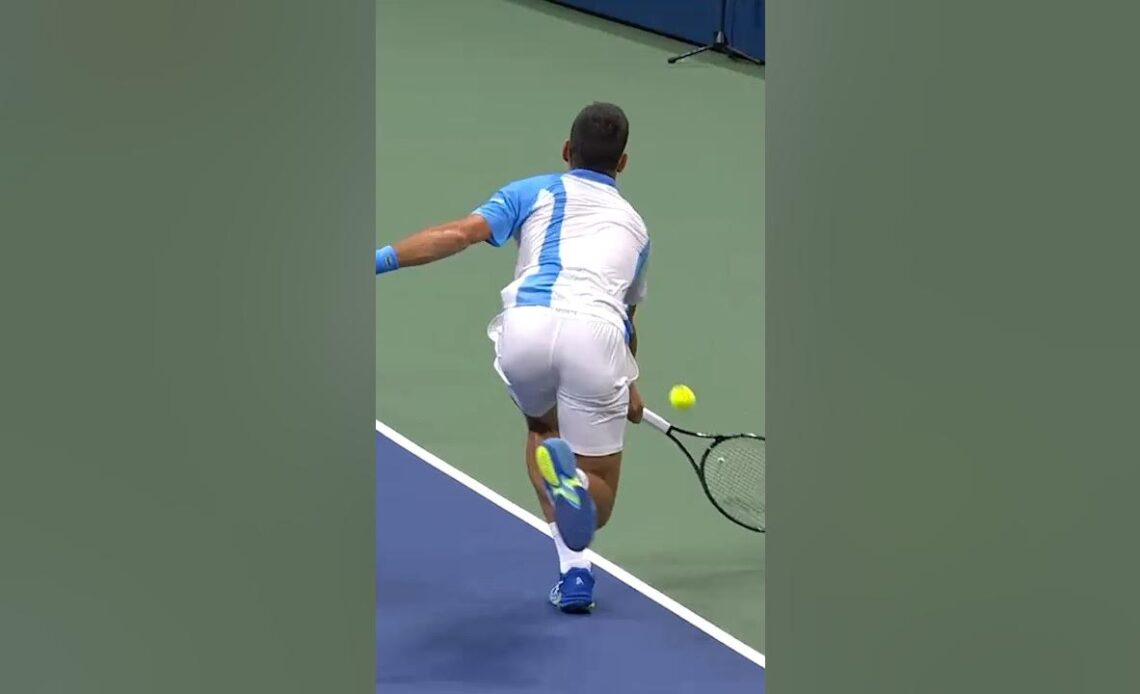 Novak Djokovic's AROUND-THE-NET shot! 🤯