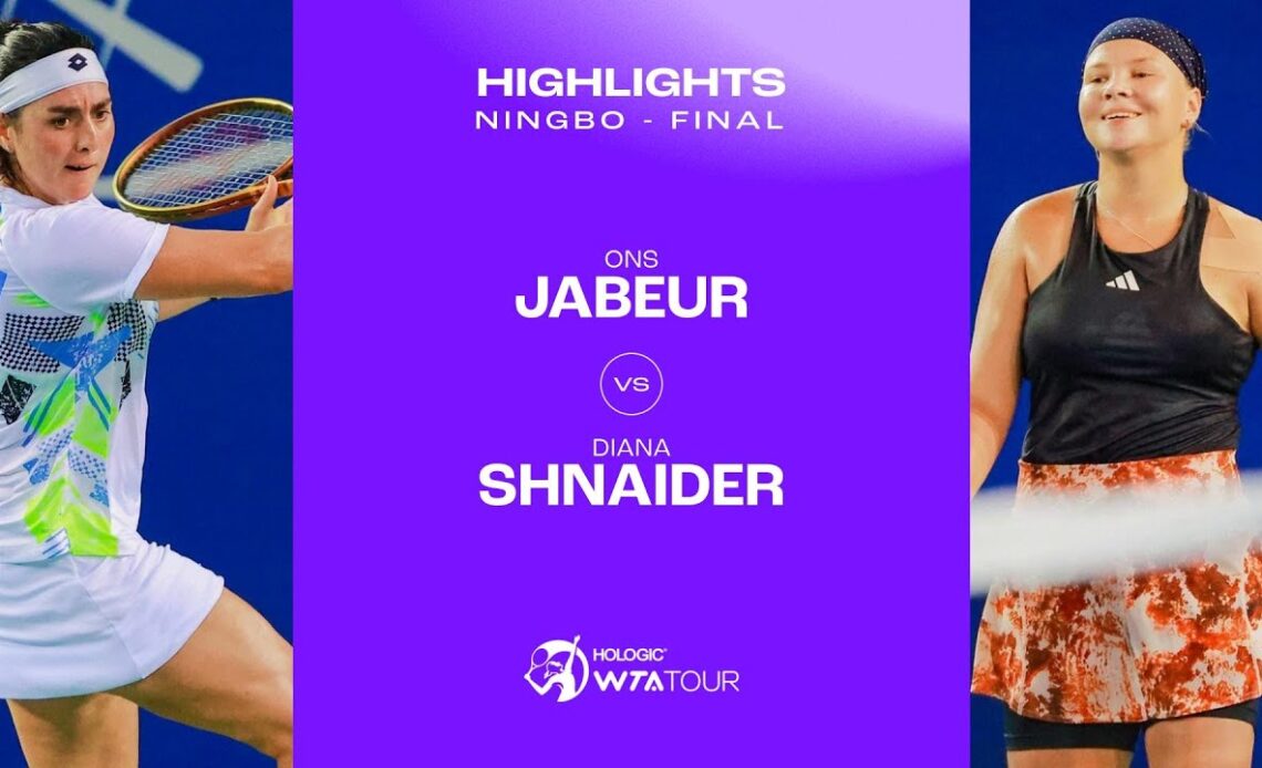 Ons Jabeur vs. Diana Shnaider | 2023 Ningbo Final | WTA Match Highlights