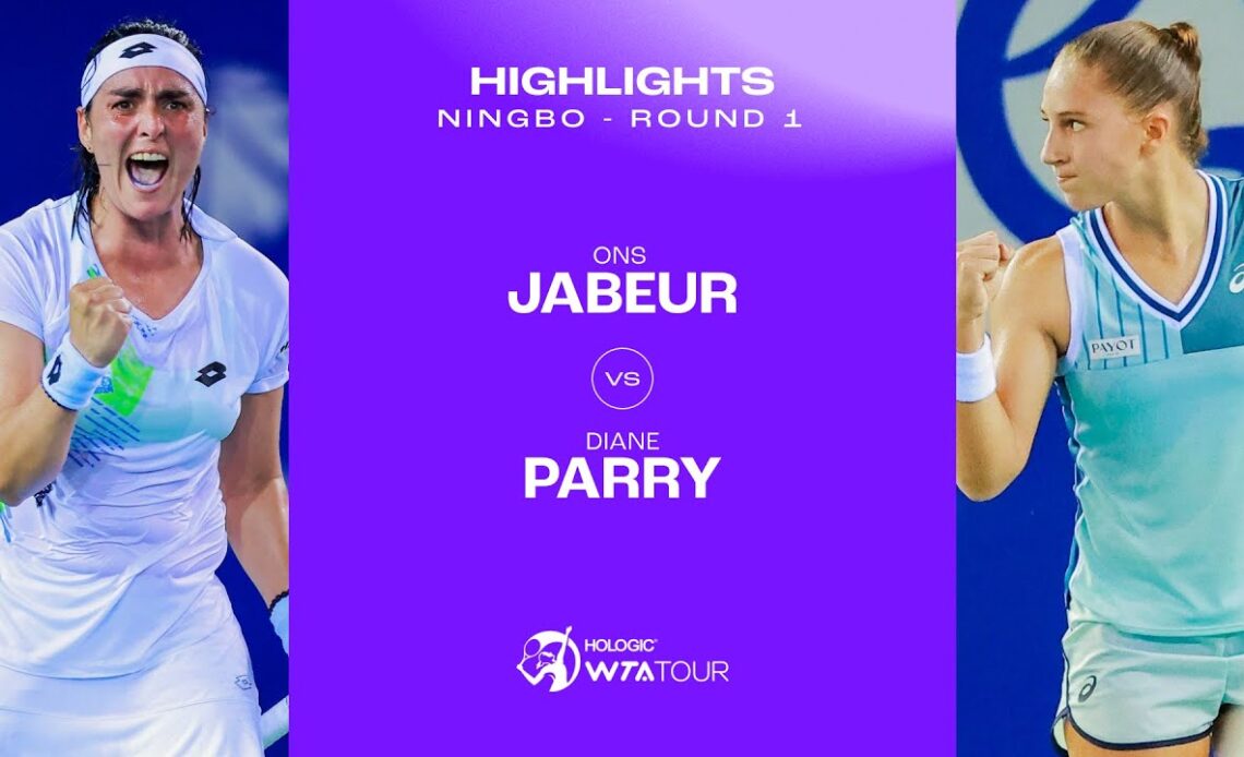 Ons Jabeur vs. Diane Parry | 2023 Ningbo Round 1 | WTA Match Highlights