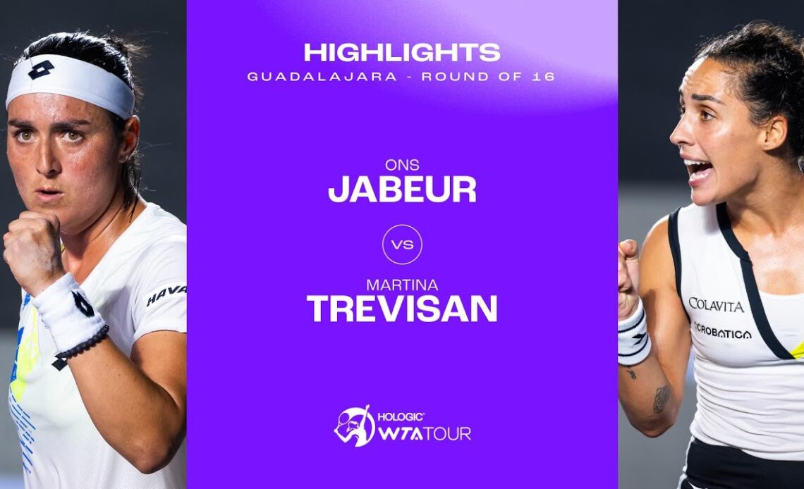 Ons Jabeur vs. Martina Trevisan | 2023 Guadalajara Round of 16 | WTA Match Highlights