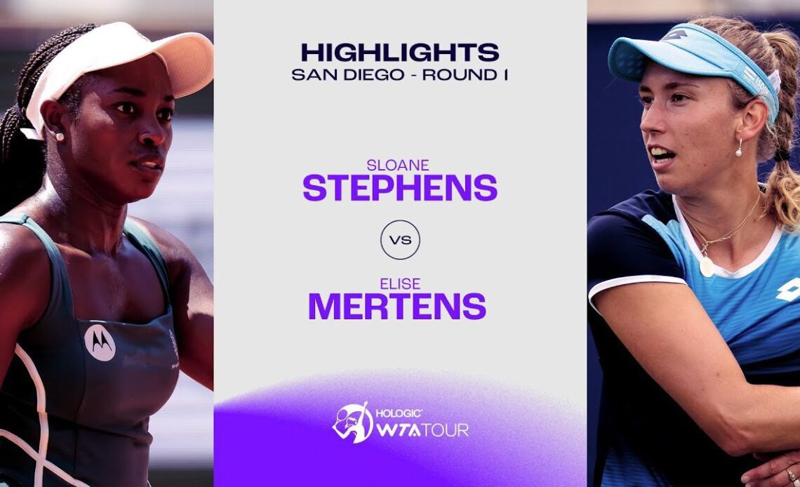 Sloane Stephens vs. Elise Mertens | 2023 San Diego Round 1 | WTA Match Highlights
