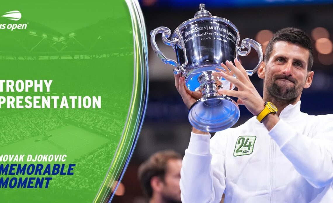 Trophy Presentation | Novak Djokovic Wins 24th Grand Slam Title | 2023 US Open
