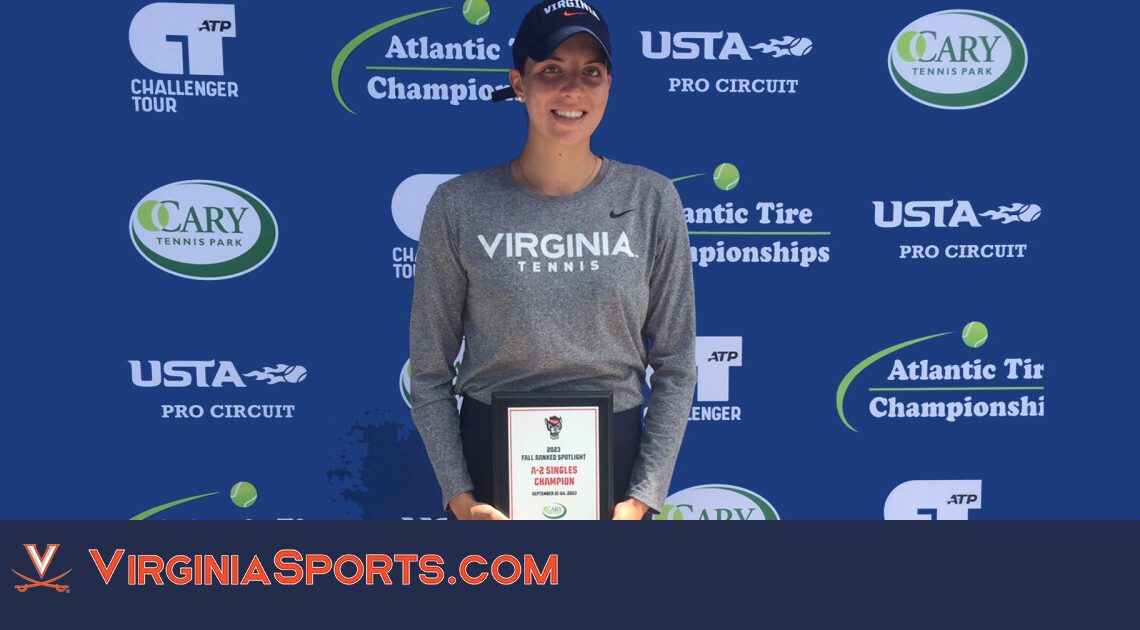 Virginia Women's Tennis | Ziodato Wins Singles & Doubles Flights at Ranked Spotlight Tournament