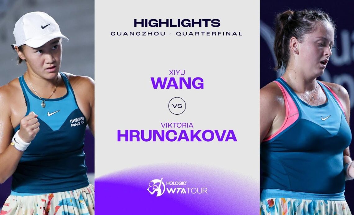 Xiyu Wang vs. Viktoria Hruncakova | 2023 Guangzhou Quarterfinal | WTA Match Highlights