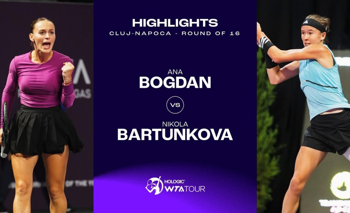 Ana Bogdan vs. Nikola Bartunkova | 2023 Cluj-Napoca Round of 16 | WTA Match Highlights