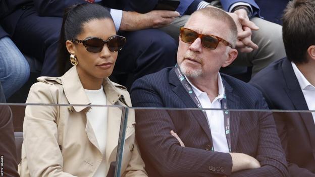 Boris Becker was pictured in the crowd when Holger Rune played Daniil Medvedev in the final of the 2023 Italian Open in May