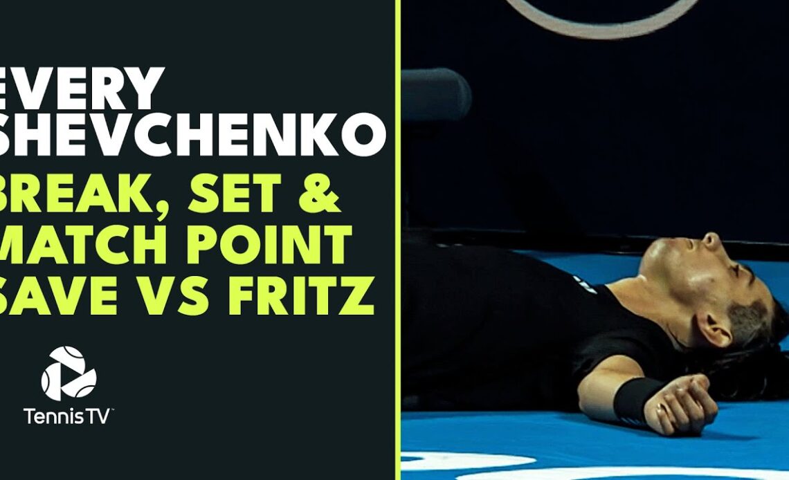 CLUTCH TENNIS: EVERY Shevchenko Break, Set & Match Point Save In Win vs Fritz! | Basel 2023