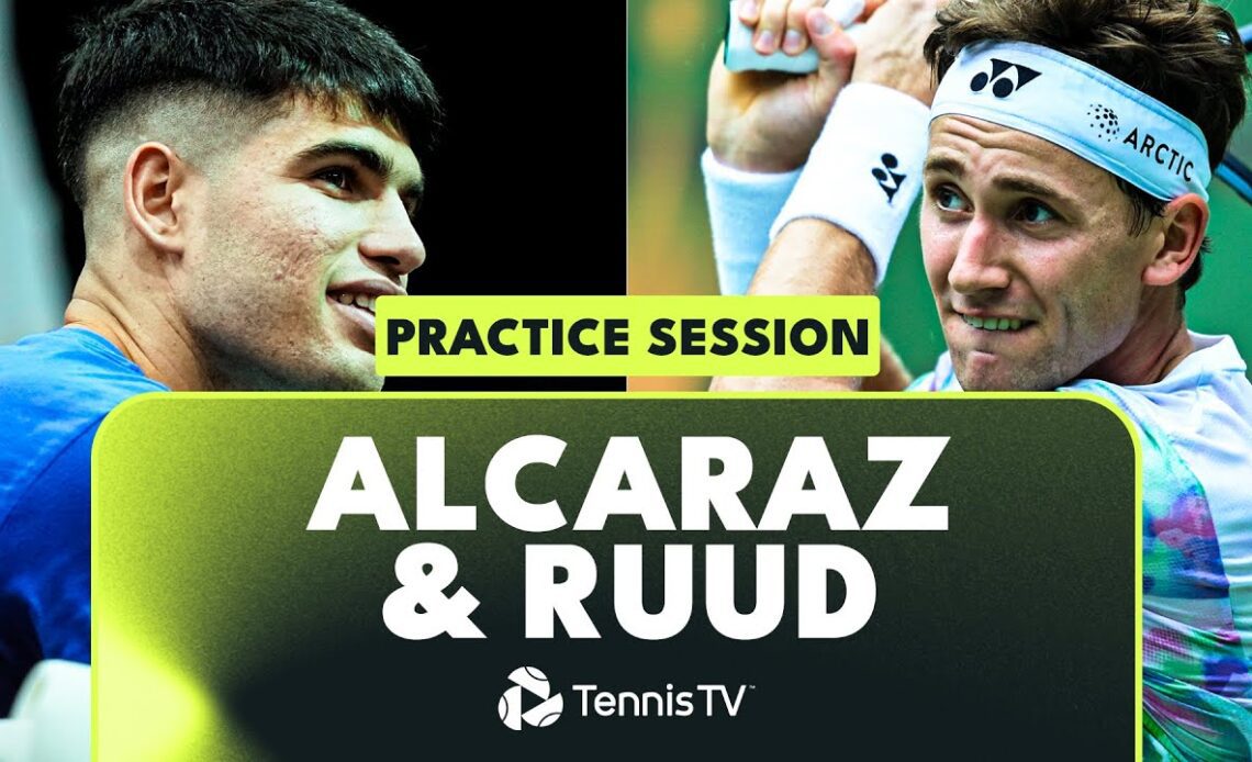 Carlos Alcaraz & Casper Ruud: Court-Level Practice | Paris 2023 Highlights