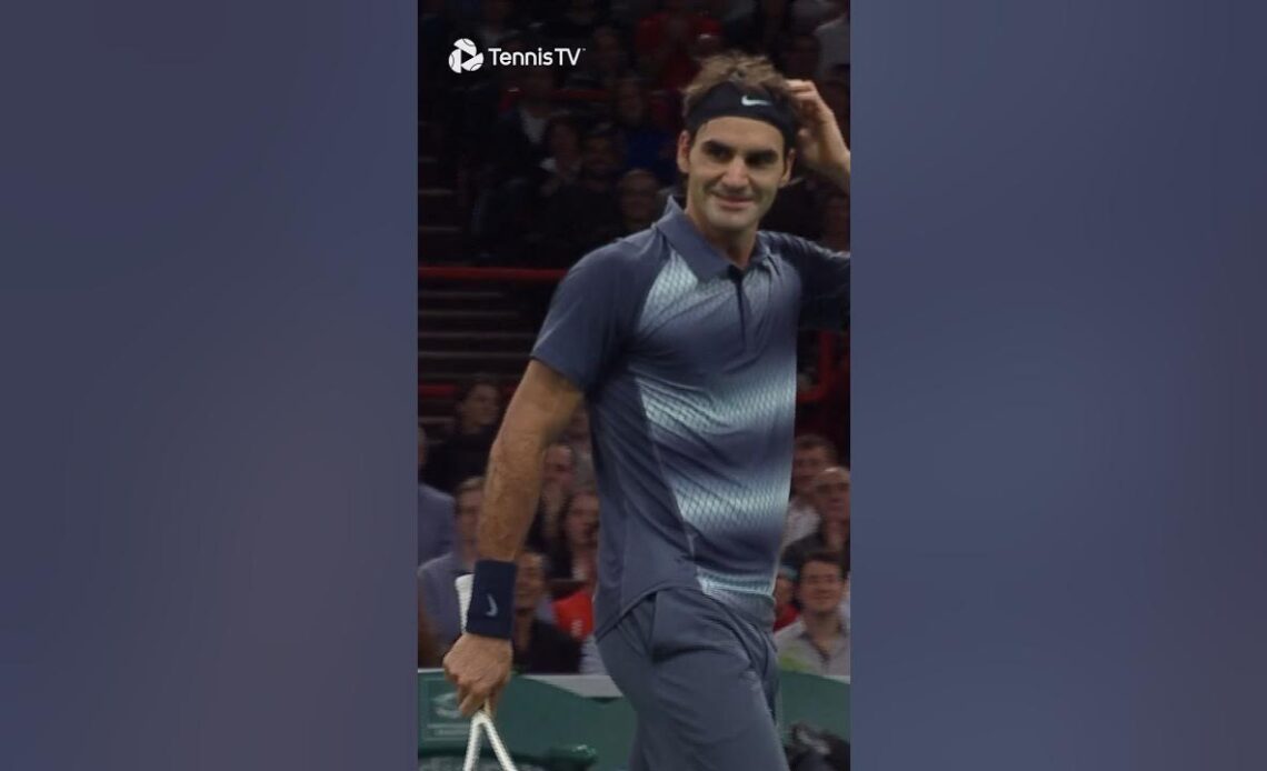 Federer & Del Potro CRAZY Point In Paris 🤣