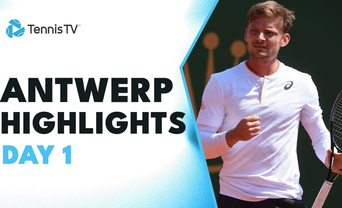 Goffin Opens Against Halys; Rinderknech, Gaston, Munar in Action | Antwerp 2023 Day 1 Highlights