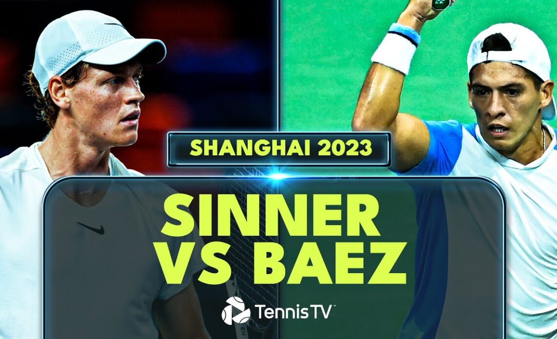 Jannik Sinner vs Sebastian Baez Entertaining Match | Shanghai 2023 Highlights