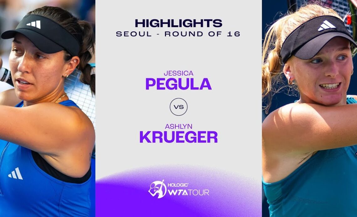 Jessica Pegula vs. Ashlyn Krueger | 2023 Seoul Round of 16 | WTA Match Highlights