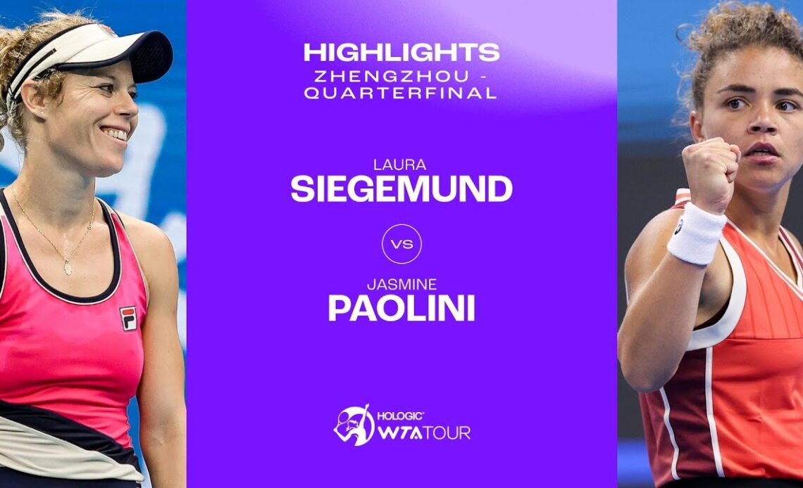 Laura Siegemund vs. Jasmine Paolini | 2023 Zhengzhou Quarterfinal | WTA Match Highlights