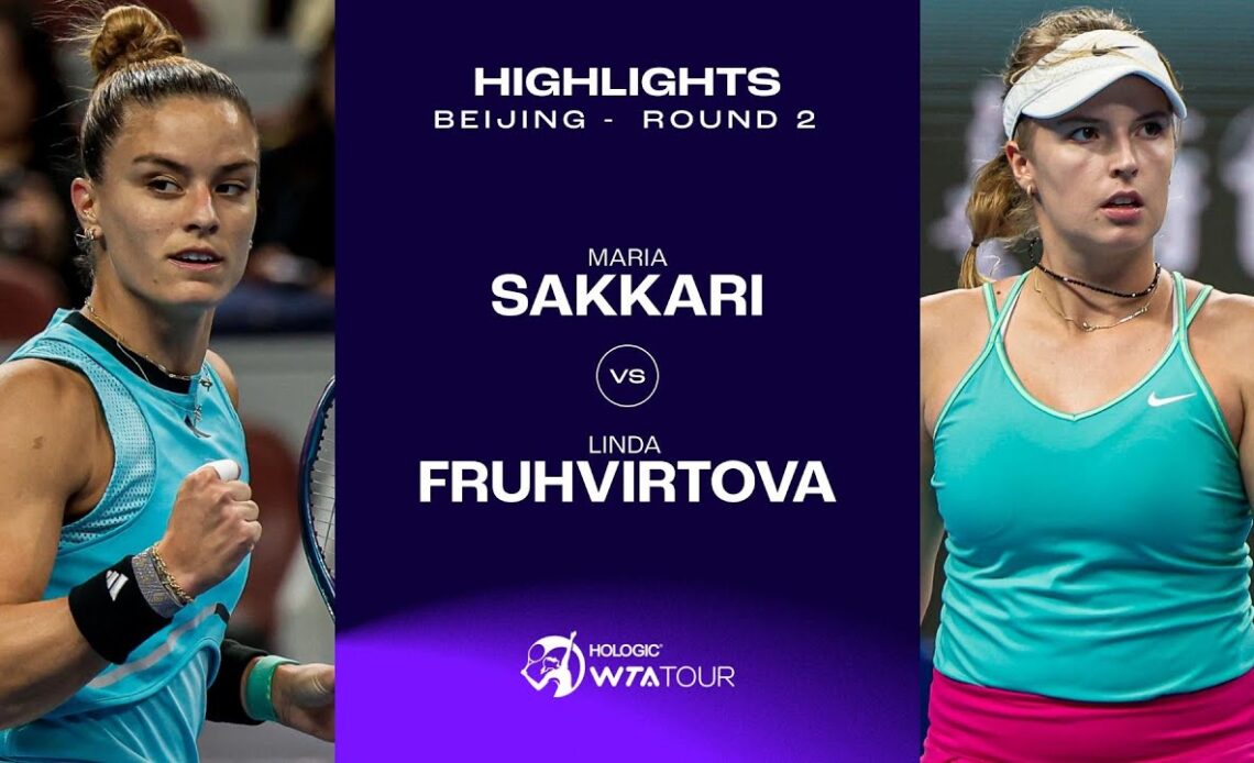 Maria Sakkari vs. Linda Fruhvirtova | 2023 Beijing Round 2 | WTA Match Highlights