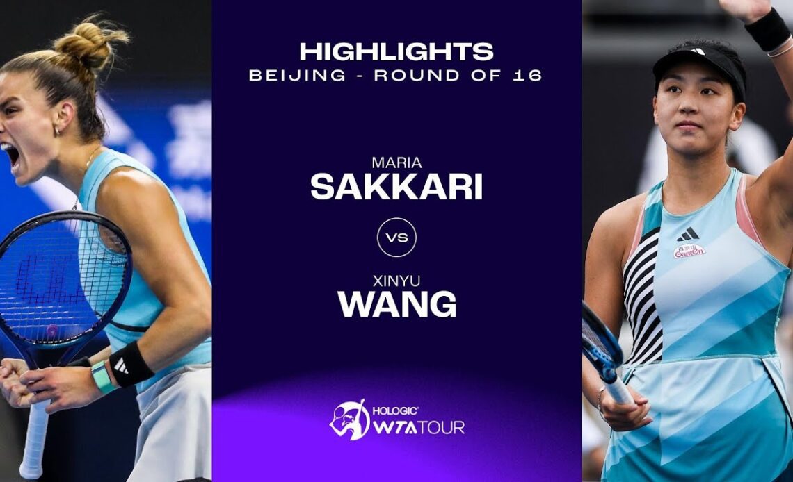 Maria Sakkari vs. Xinyu Wang | 2023 Beijing Round of 16 | WTA Match Highlights
