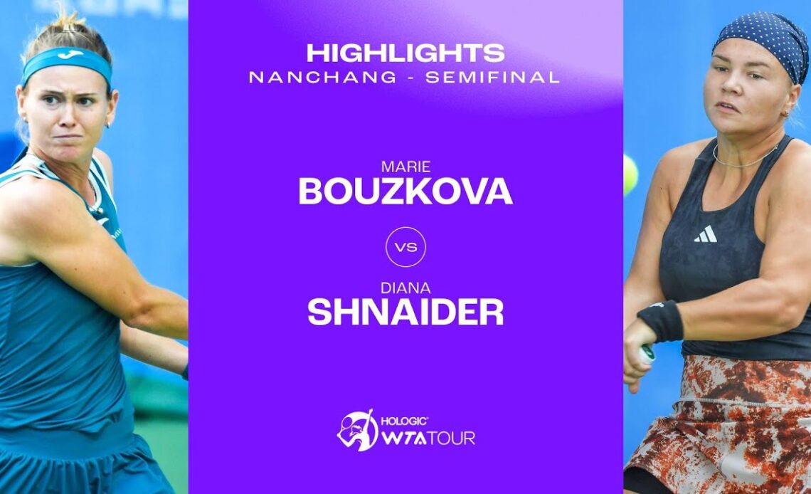 Marie Bouzkova vs. Diana Shnaider | 2023 Nanchang Semifinal | WTA Match Highlights