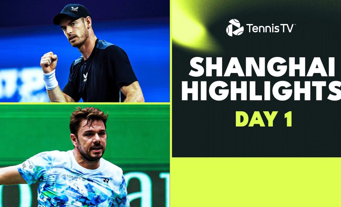 Murray Faces Safiullin; Wawrinka, Zhang & Fognini All Feature | Shanghai 2023 Highlights Day 1