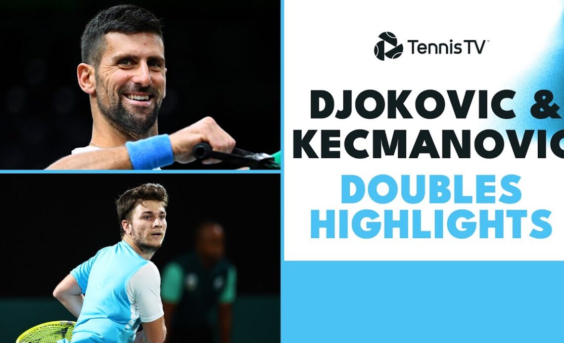Novak Djokovic & Miomir Kecmanovic Play Doubles In Paris! | Paris 2023 Highlights