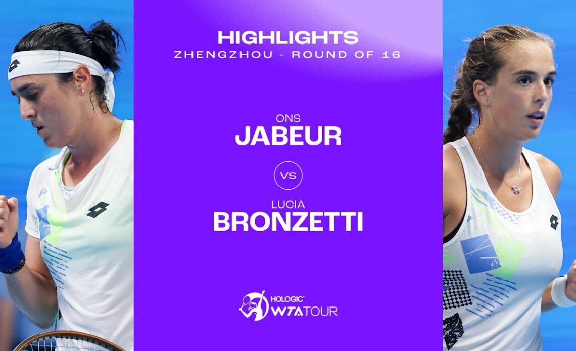 Ons Jabeur vs. Lucia Bronzetti | 2023 Zhengzhou Round of 16 | WTA Match Highlights