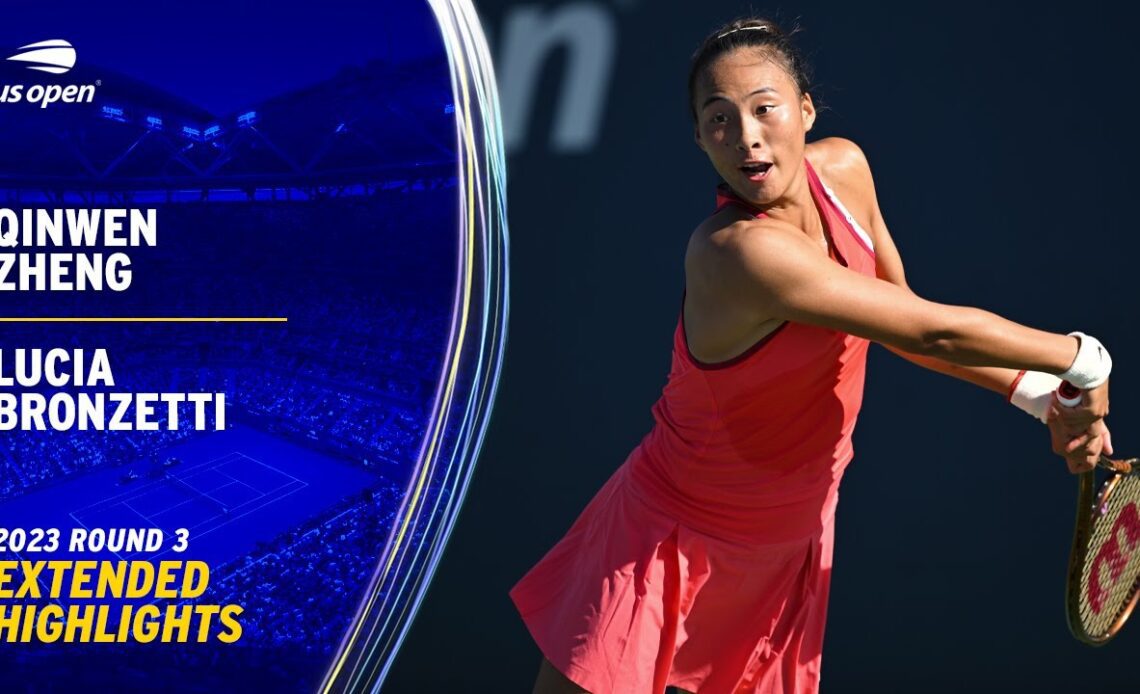 Qinwen Zheng vs. Lucia Bronzetti Extended Highlights | 2023 US Open Round 3