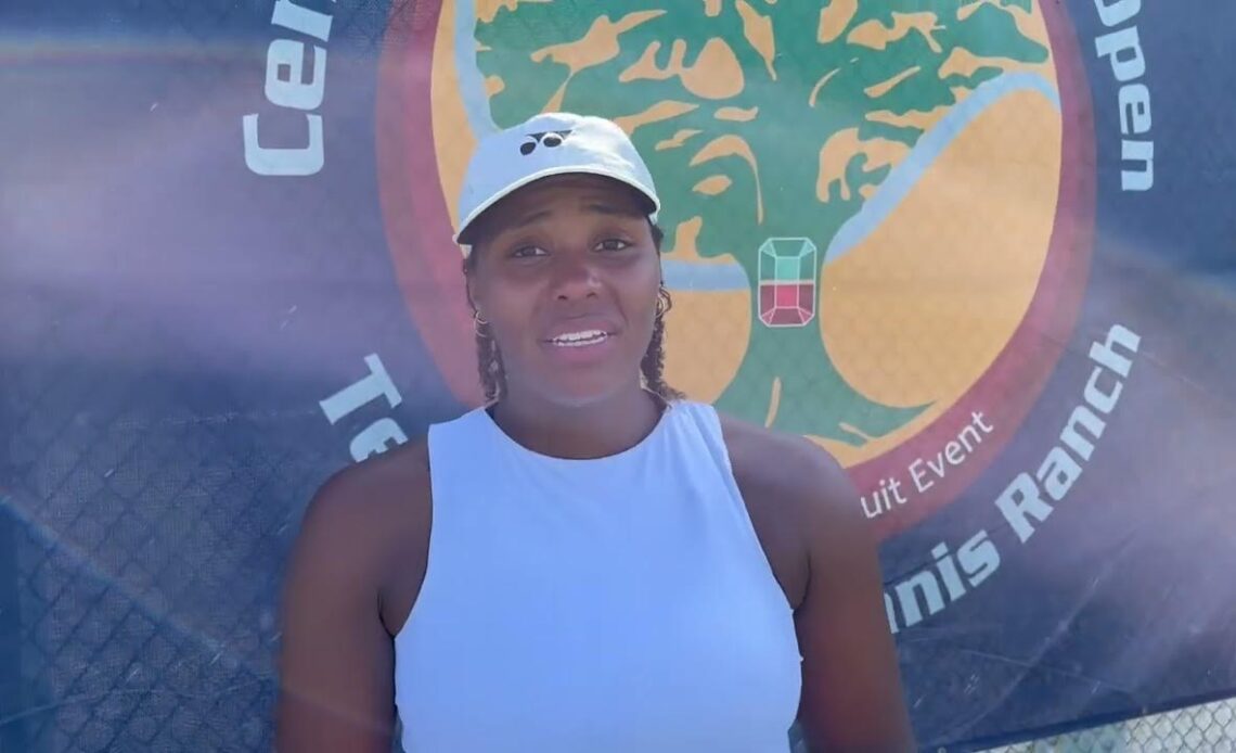 Taylor Townsend (USA) after winning the ITF title at W60 Templeton in 2023