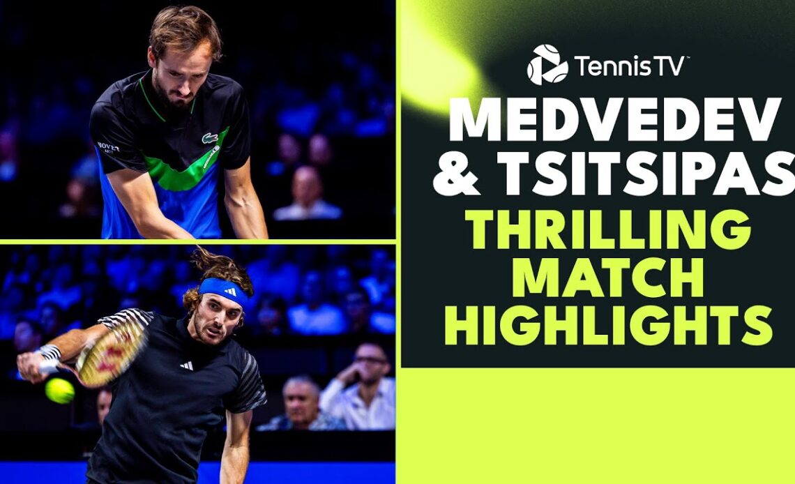 Thrilling Daniil Medvedev vs Stefanos Tsitsipas Highlights! 🤯 | Vienna 2023 Semi-Final