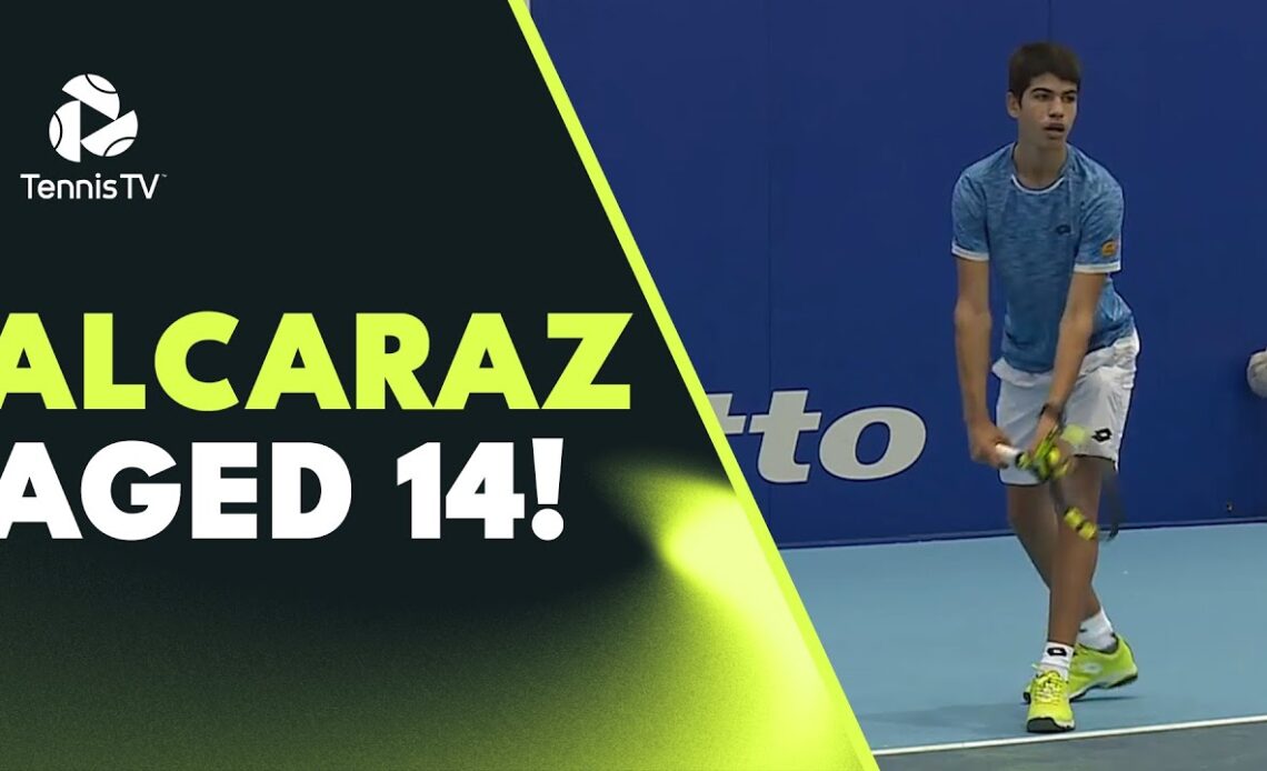 14 Year Old Carlos Alcaraz RARE Footage In Juniors at Nitto ATP Finals 2017!