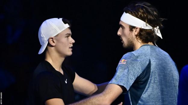 Holger Rune and Stefanos Tsitsipas