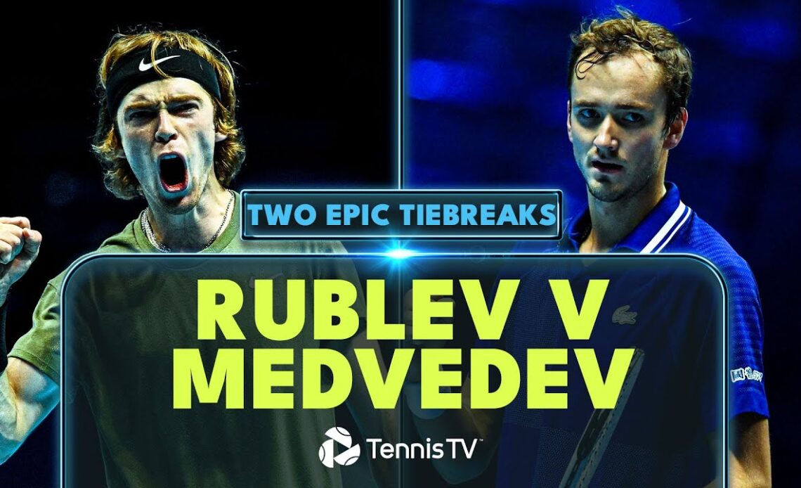 Andrey Rublev vs Daniil Medvedev: Every Point From Two EPIC Tiebreaks 🥵 | Nitto ATP Finals 2022