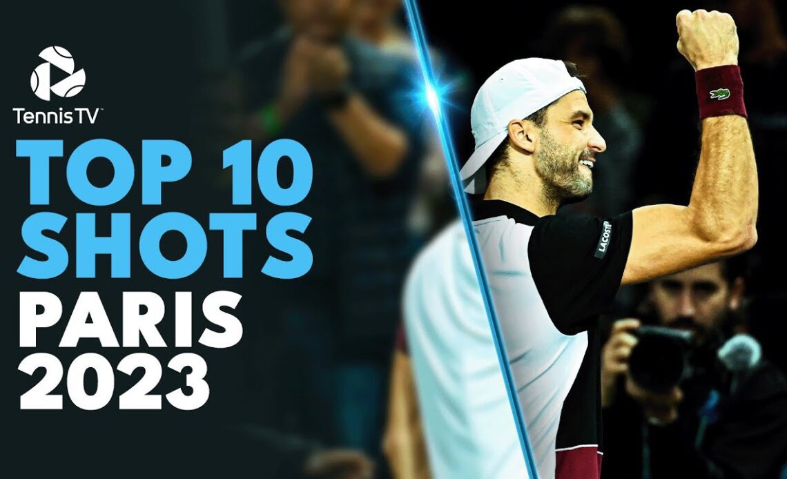 Brilliant Rune Runaround Forehand, Dimitrov Magic & More! | Top 10 Shots Paris 2023