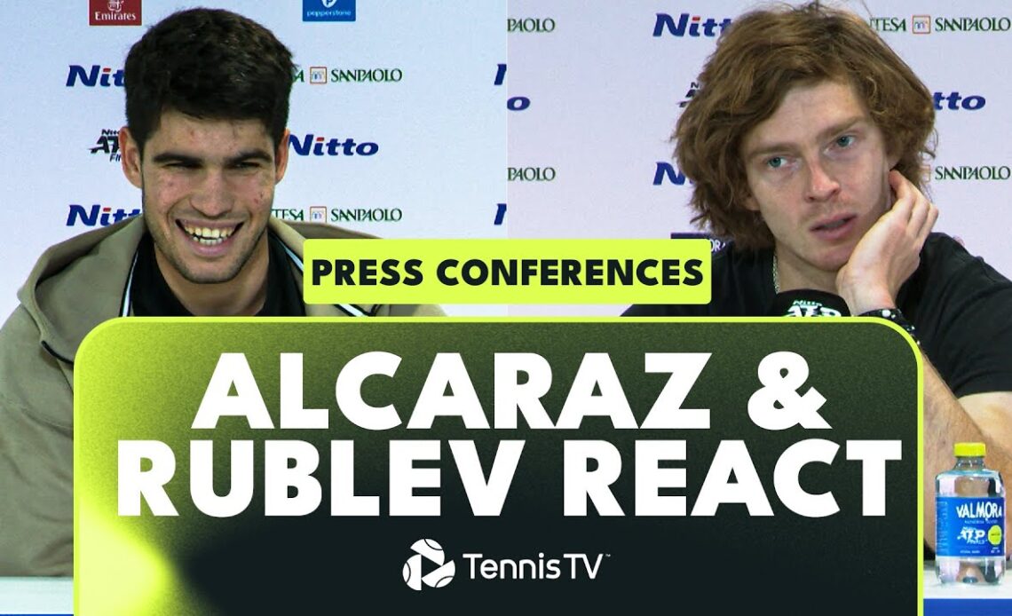 Carlos Alcaraz & Andrey Rublev React To Alcaraz's First Win | Nitto ATP Finals