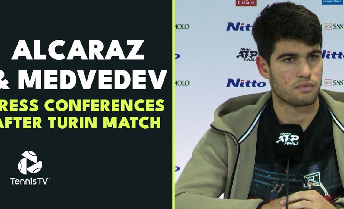 Carlos Alcaraz & Daniil Medvedev Press Conferences After Nitto ATP Finals Match 🗣