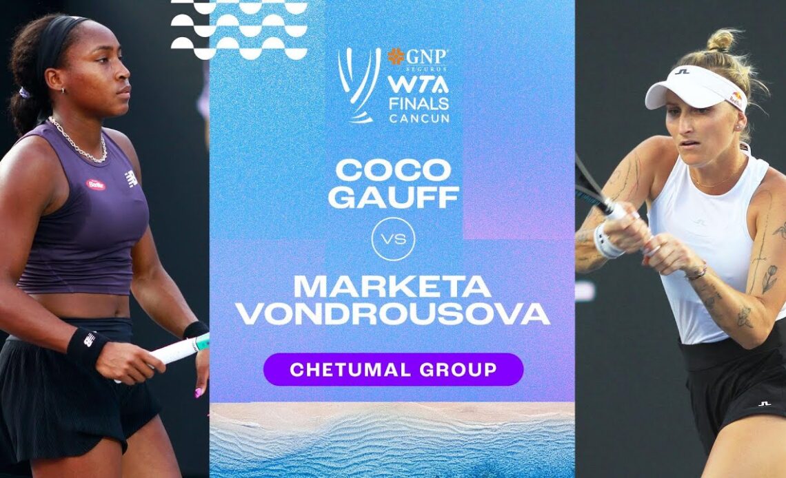 Coco Gauff vs. Marketa Vondrousova | 2023 WTA Finals Group Stage | WTA Match Highlights