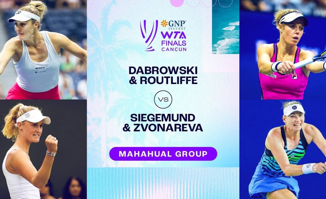 Dabrowski/Routliffe vs. Siegemund/Zvonareva | 2023 WTA Finals Group Stage | WTA Match Highlights