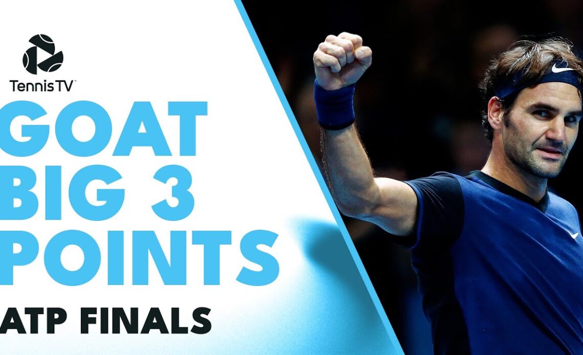 GOAT Points Between Federer, Nadal & Djokovic At The ATP Finals