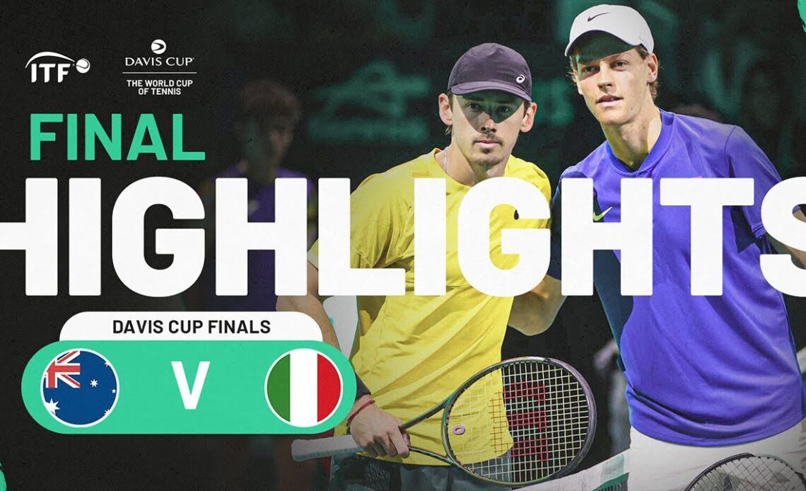 Highlights: De Minaur (AUS) v Sinner (ITA) | Davis Cup Finals 2023