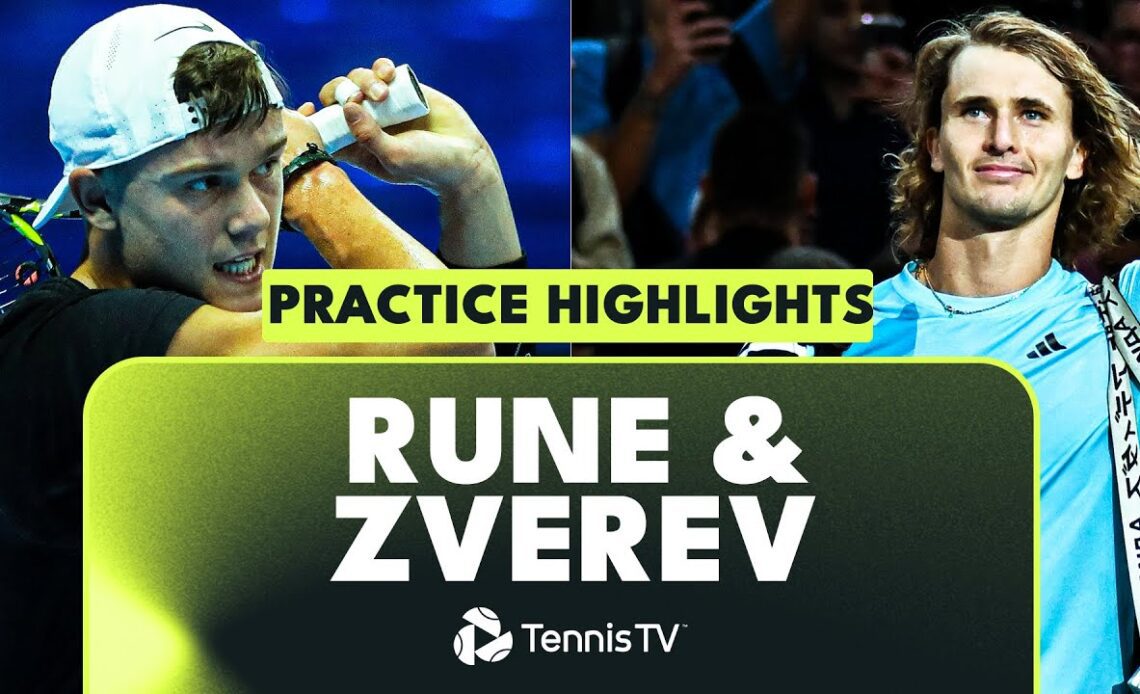 Holger Rune & Alexander Zverev: Practice Highlights | Nitto ATP Finals