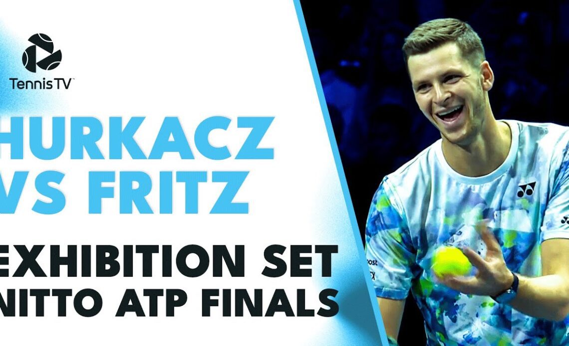 Hubert Hurkacz vs Taylor Fritz FUNNY Exhibition Set Highlights | Nitto ATP Finals 2023