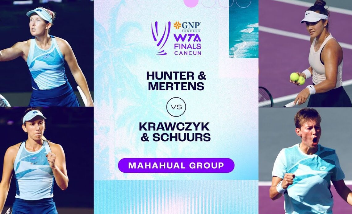 Hunter/Mertens vs. Krawczyk/Schuurs | 2023 WTA Finals Group Stage | WTA Match Highlights