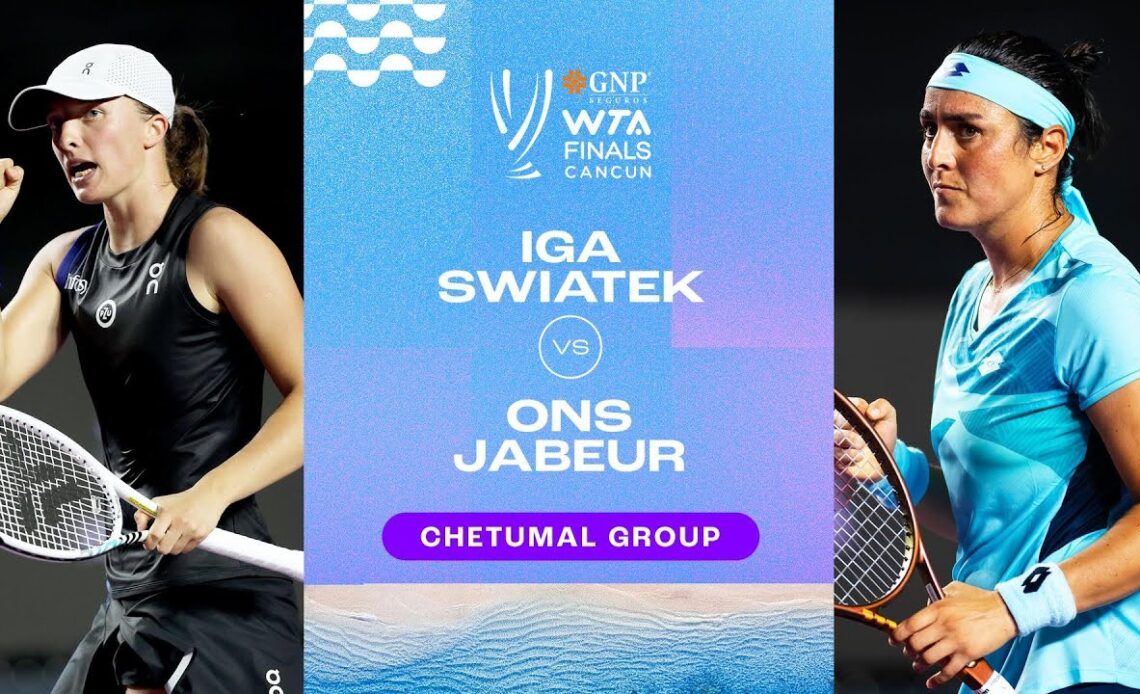 Iga Swiatek vs. Ons Jabeur | 2023 WTA Finals Group Stage | WTA Match Highlights