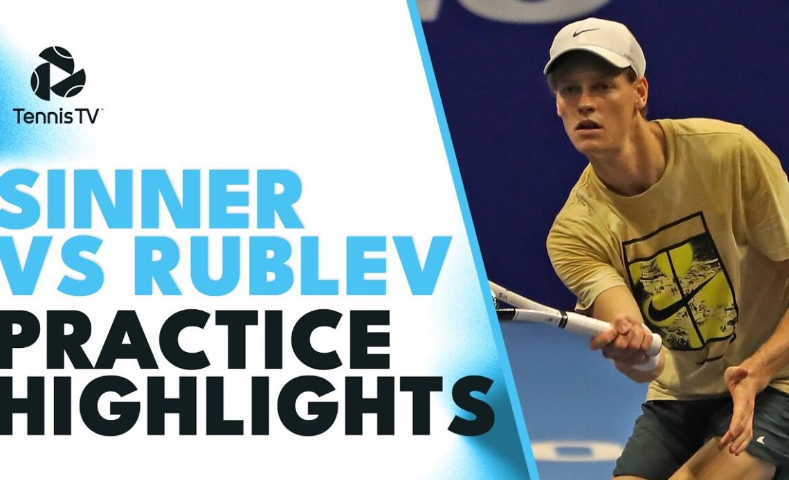 Jannik Sinner vs Andrey Rublev Practice Highlights | Nitto ATP Finals 2023