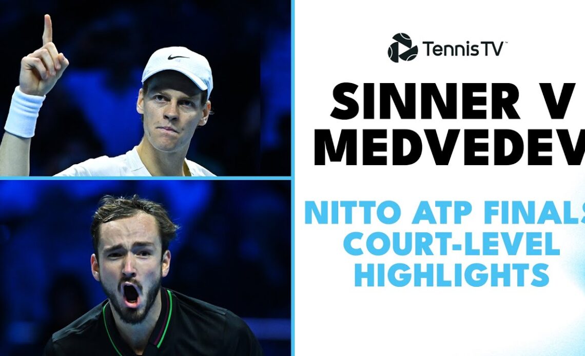 Jannik Sinner vs Daniil Medvedev: Highlights From Court-Level | Nitto ATP Finals 2023