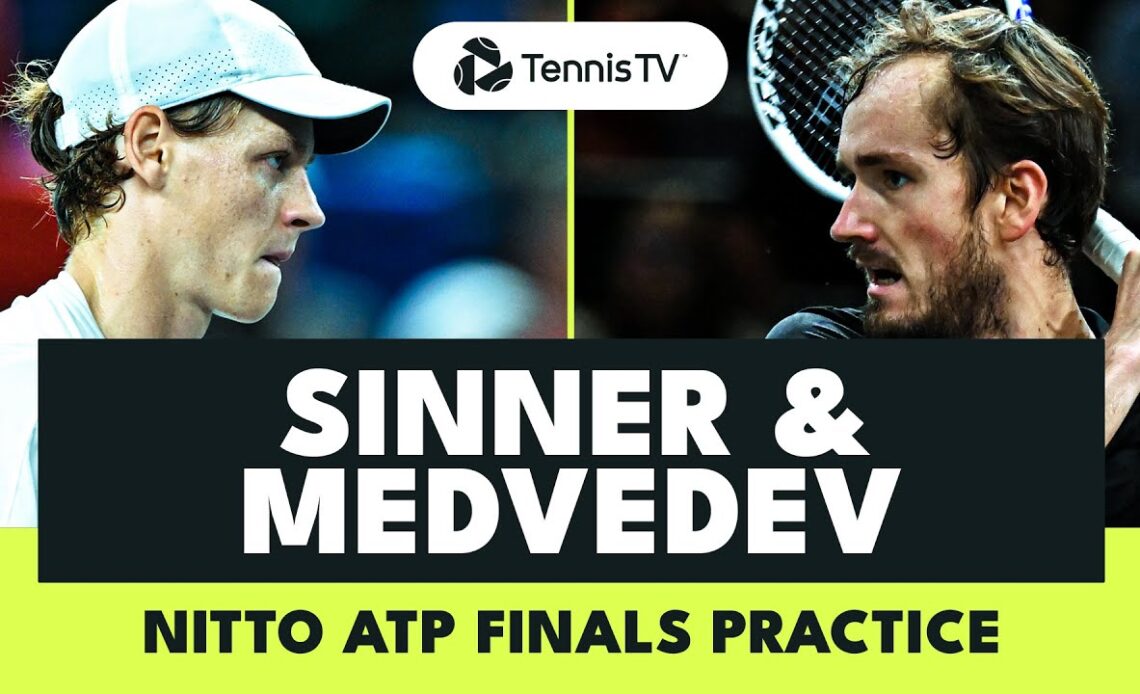 Jannik Sinner vs Daniil Medvedev: Practice Highlights | Nitto ATP Finals 2023