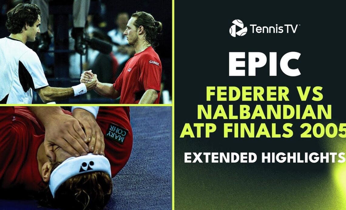 Roger Federer vs David Nalbandian Epic ROLLERCOASTER Final | ATP Finals 2005 Extended Highlights