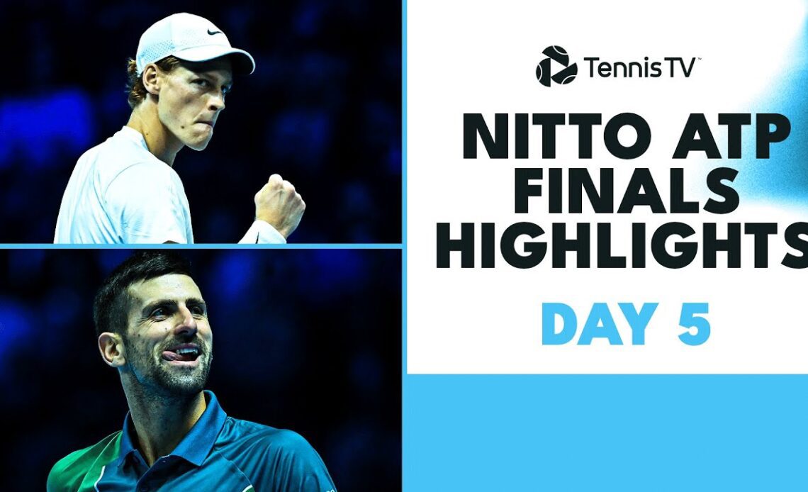 Sinner vs Rune THRILLER; Djokovic Faces Hurkacz | Nitto ATP Finals 2023 Highlights Day 5