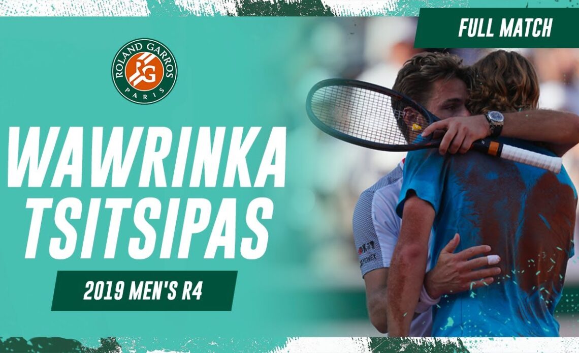 Wawrinka vs Tsitsipas 2019 Men's round 4 Full Match | Roland-Garros