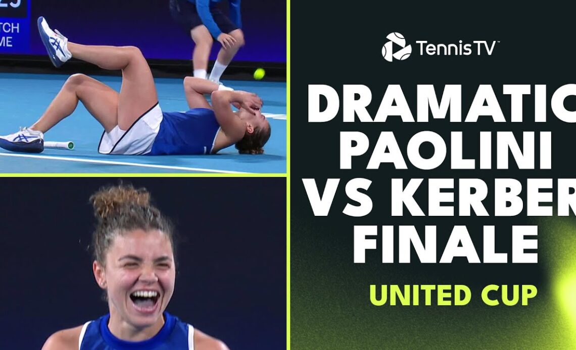 Jasmine Paolini vs Angelique Kerber DRAMATIC Finale Highlights | United Cup 2024